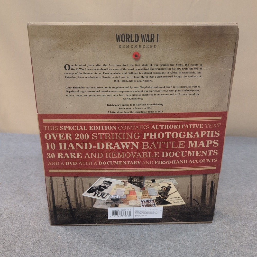 World War I Remembered 1914-1918 Gary Sheffield Hardcover Book DVD Documents - Picture 2 of 6